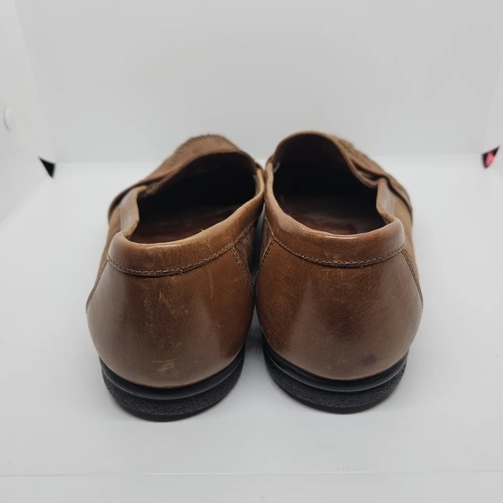 Bally Mesa brown leather penny loafers 10M